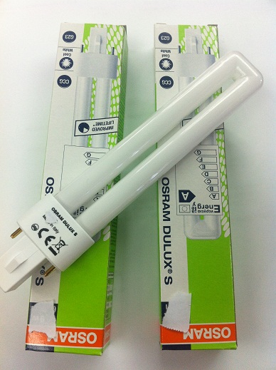 נורת חסכון בחשמל 9W PL OSRAM שני פינים