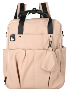 תיק עגלה מעוצב זואי בנפח 22 ליטר עם 2 תאים טרמיים לבקבוקים - ורוד