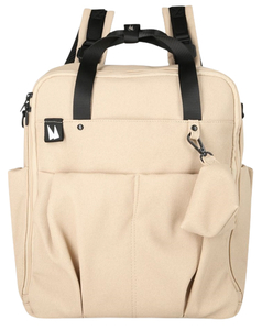 תיק עגלה מעוצב זואי בנפח 22 ליטר עם 2 תאים טרמיים לבקבוקים - אבן