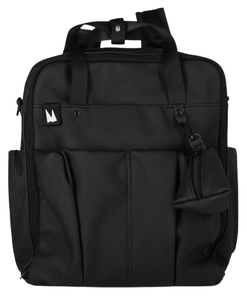 תיק עגלה מעוצב זואי בנפח 22 ליטר עם 2 תאים טרמיים לבקבוקים - שחור