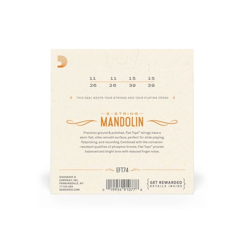 זוית נוספת D'Addario EFT74 Mandolin Set