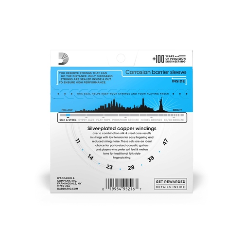 זוית נוספת D'Addario EJ40 Light Acoustic Guitar Strings