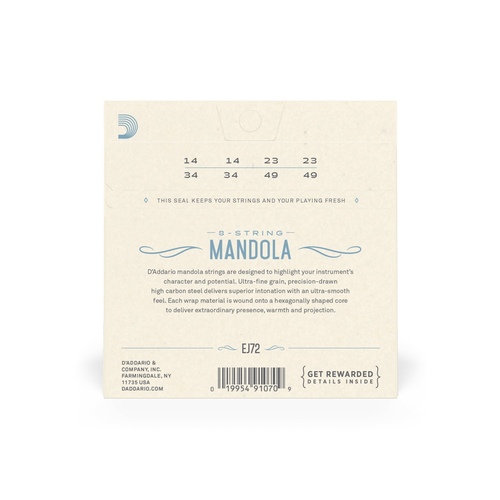 זוית נוספת D'Addario EJ72 Mandola Set