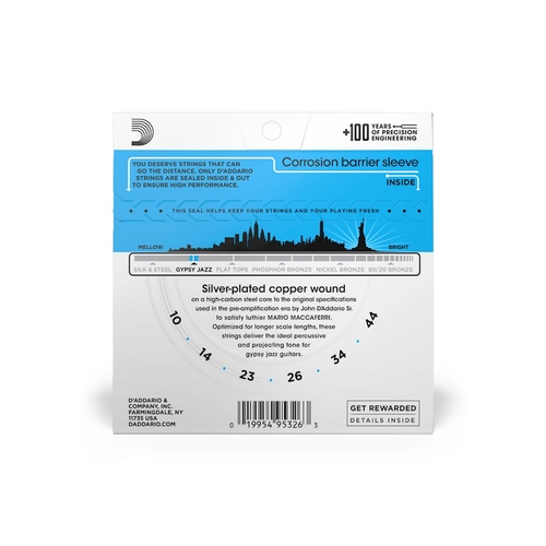 זוית נוספת D'Addario EJ83L Regular Light Ball End Acoustic Guitar Strings