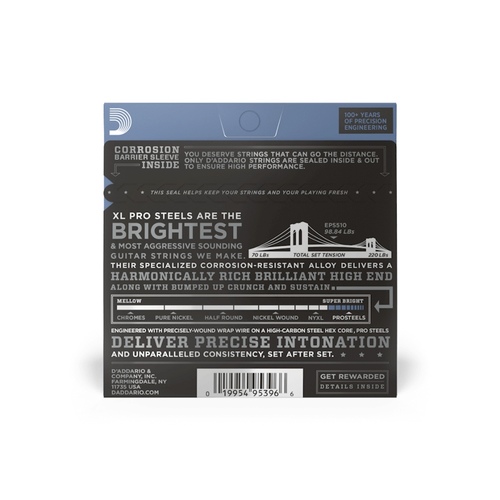 זוית נוספת D'Addario EPS510 Regular Light Electric Guitar Strings