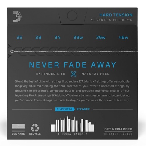 זוית נוספת D'Addario  XTC46FF Coated Classical Guitar Strings