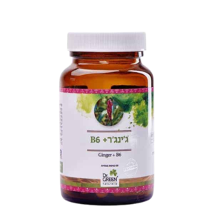 גינגר פלוס ויטמין B6 מכיל 60 כמוסות צמחיות תוסף תזונה כשר פרווה