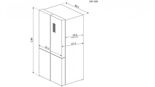 מקרר 4 דלתות TCL דגם TRF-560