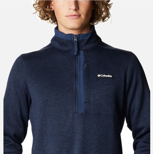 מעיל מיקרו פליז גברים Sweater Weather Half Zip Navy