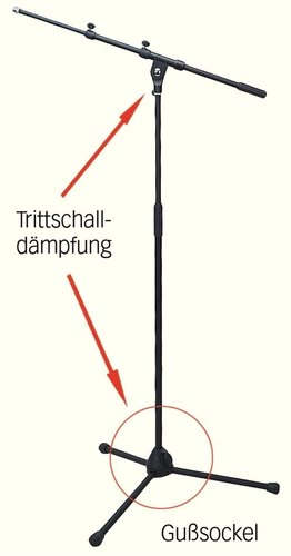 סטנד מיקרופון MS-30TB עם בום טלסקופי 900597 מבית GEWA (Germany)