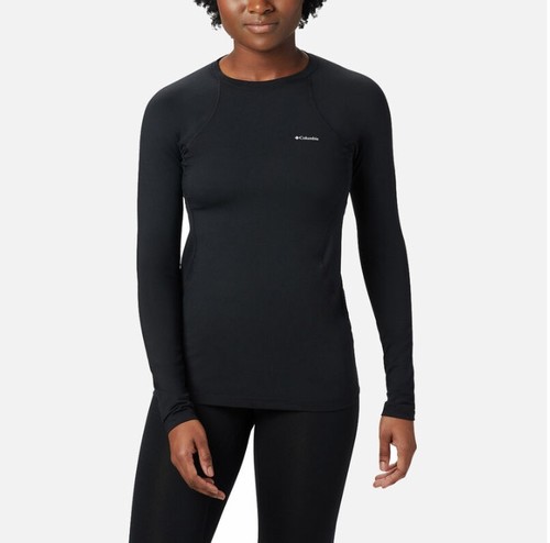 חולצה תרמית לנשים Midweight Stretch Long Sleeve Top שחורה - Columbia