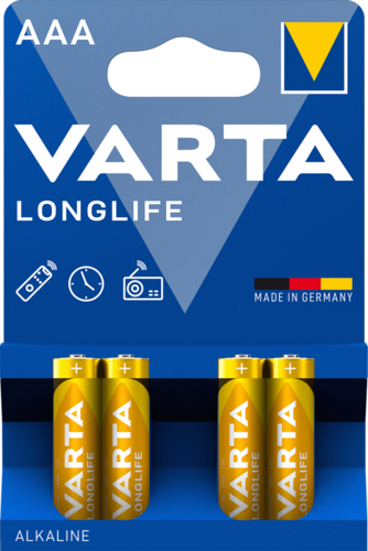סוללות VARTA ALKALINE AAA X4