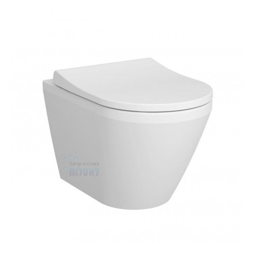 VitrA 7041B003-6285 | אסלה תלויה Integra Rim-Ex לבנה כולל מושב דק אינטגרה ויטרה.