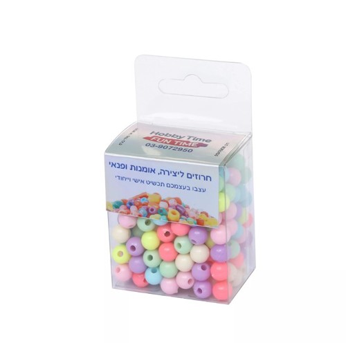 חרוזי פלסטיק פסטל (87504)