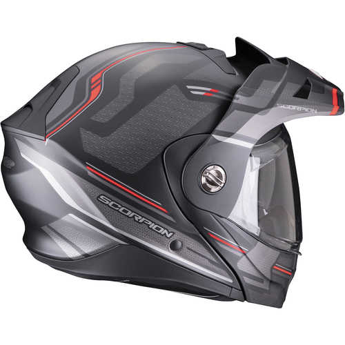 קסדה דו שימושית שחור / אדום מט - SCORPION EXO ADX- 2 CARRERA