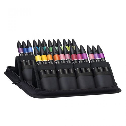 סט של 24 מרקרים מקצועיים לאיור בנרתיק Promarker Wallet set