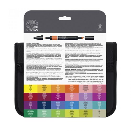 סט של 24 מרקרים מקצועיים לאיור בנרתיק Promarker Wallet set