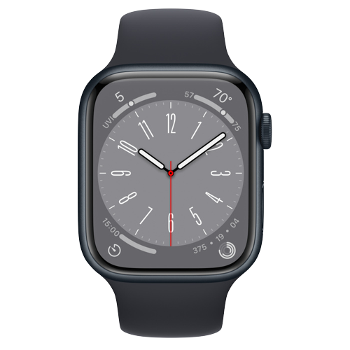 שעון חכם Apple Watch Series 8 45mm Aluminum Case Sport Band GPS + Cellular רשמי