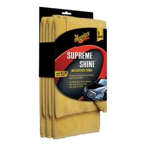 מטליות מיקרופייבר Meguiar’s Supreme Shine 40×60 ס״מ – מארז 3 יחידות לניקוי מושלם ללא שריטות