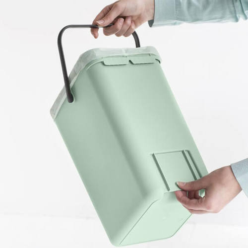 פח הפרדה 12 ליטר פלסטיק, ירוק בהיר Brabantia
