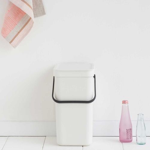 פח הפרדה 12 ליטר פלסטיק, לבן Brabantia