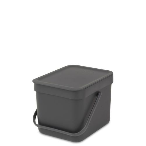 פח הפרדה 6 ליטר פלסטיק, אפור Brabantia