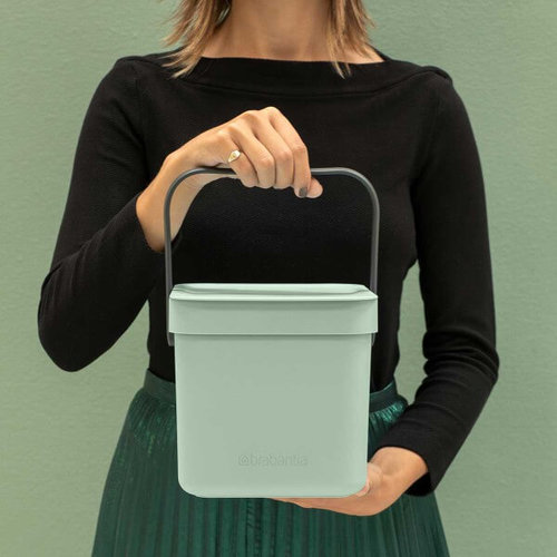 פח הפרדה 6 ליטר פלסטיק, ירוק בהיר Brabantia