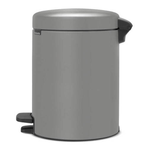 פח אשפה עגול 5 ליטר, אפור בטון Brabantia