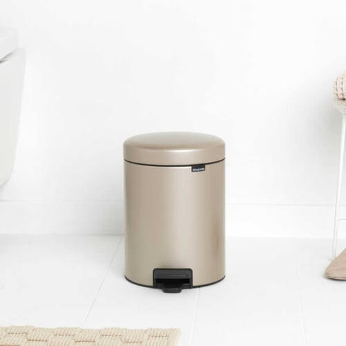 פח אשפה עגול 5 ליטר, זהב מטאלי Brabantia
