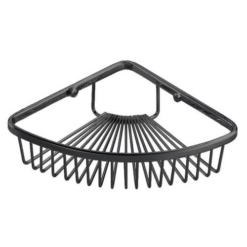 רשת מעוגלת למקלחת, שחור מט K615