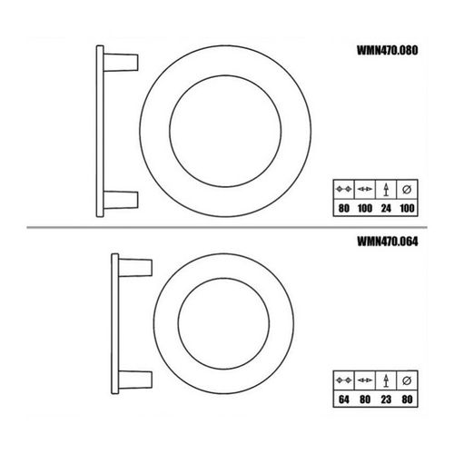 ידית עגולה מוזהבת WM470