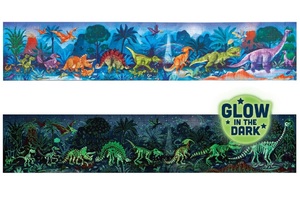 פאזל ענק 200 חלקים זוהר בחושך - דינוזאורים