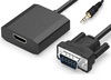 ממיר מתאם כניסת HDMI יציאה VGA עם שמע