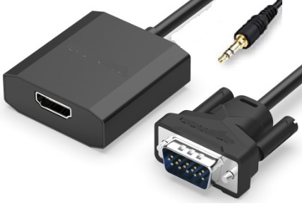 ממיר מתאם כניסת HDMI יציאה VGA עם שמע