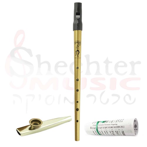 חבילת מבצע: חליל אירי Clarke Sweetone Tinwhistle Gold Set