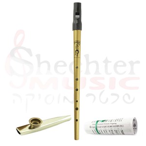חבילת מבצע: חליל אירי Clarke Sweetone Tinwhistle Gold Set