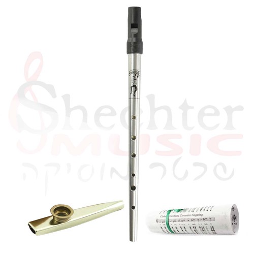 חבילת מבצע: חליל אירי Clarke Sweetone Tinwhistle Silver Set