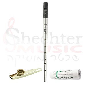 חבילת מבצע: חליל אירי Clarke Sweetone Tinwhistle Silver Set