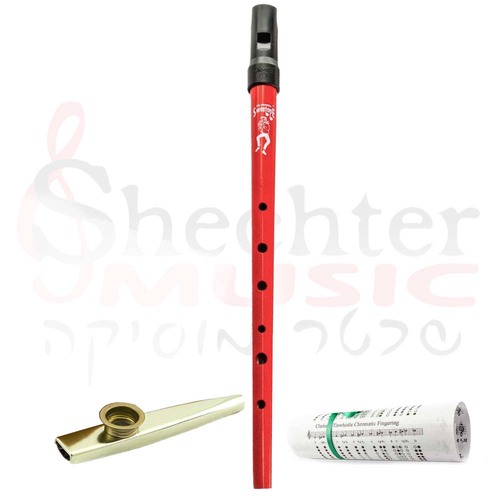 חבילת מבצע: חליל אירי Clarke Sweetone Tinwhistle Red Set