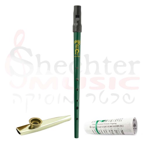 חבילת מבצע: חליל אירי Clarke Sweetone Tinwhistle Green Set