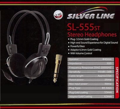 אוזניות קשת למוזיקה באורך 3.5 מטר  SILVER LINE SL-555ST