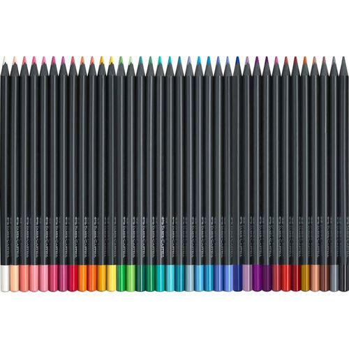 סט 36 עפרונות צבעוניים עץ שחור Black Edition