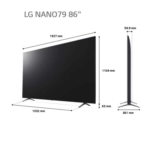 טלוויזיה חכמה LG בגודל 86 אינץ’ NanoCell UHD דגם 86NANO796QA