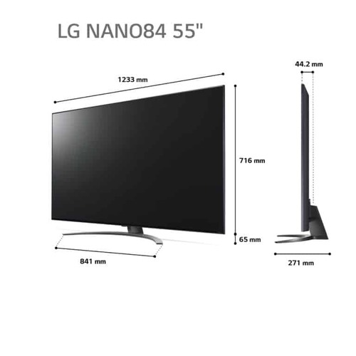טלוויזיה חכמה LG בגודל 55 אינץ’ NanoCell UHD דגם 55NANO846QA