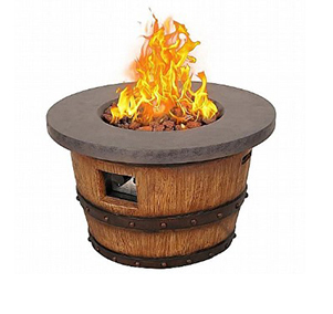 שולחן אש / FIRE PIT דמוי חבית עץ