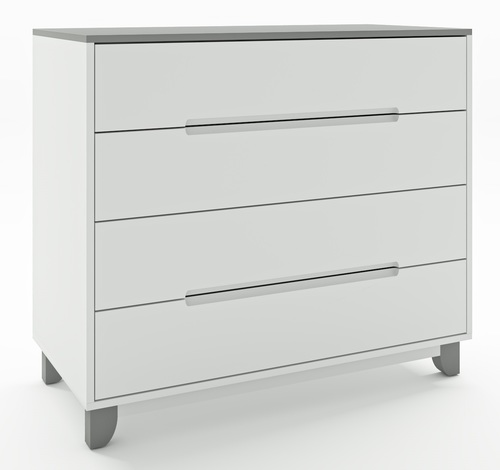 חדר תינוק יובל במראה נקי בלבן משולב אפור אפנתי