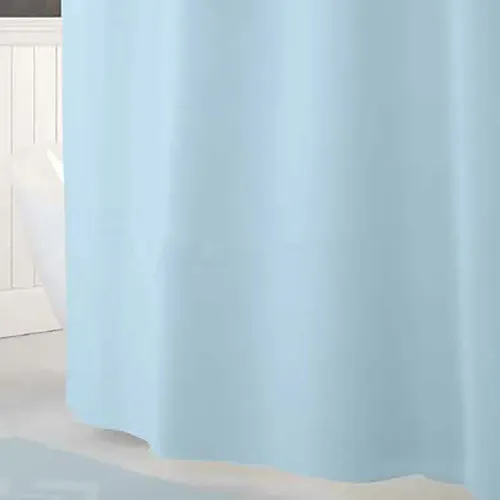 וילון אמבטיה תכלת 240/200 Tropical -1 מתוך קולקציית וילונות אמבטיה (מבט קדמי) - קל לניקוי ותחזוקה לשמירה על מראה חדש ומבריק