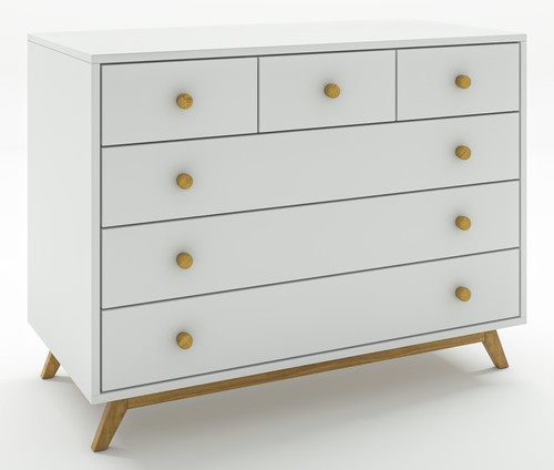 חדר תינוק ג'רזי בלבן משולב עם אלמנטים בעץ (טריקה שקטה)