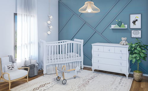 חדר תינוק מלכותי אריאנה במראה עגלגל