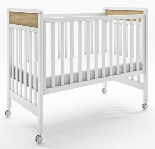 חדר תינוק בוסטון בקווים ישרים ושילוב דמוי עץ טבעי (טריקה שקטה)